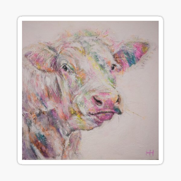 Rainbow Cow Sticker