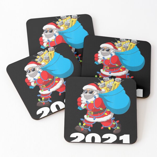 Item preview, Santa Claus Vaccinated Xmas Lights Merry Christmas 2021  designed and sold by Michaelmansr572.