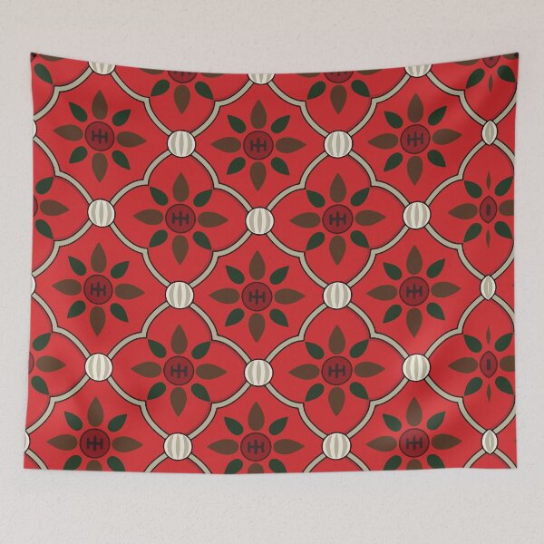 Item preview, Punjabi Floral Art | Traditional Design | Red Floral Pattern designed and sold by WIO Whatever Is ON.