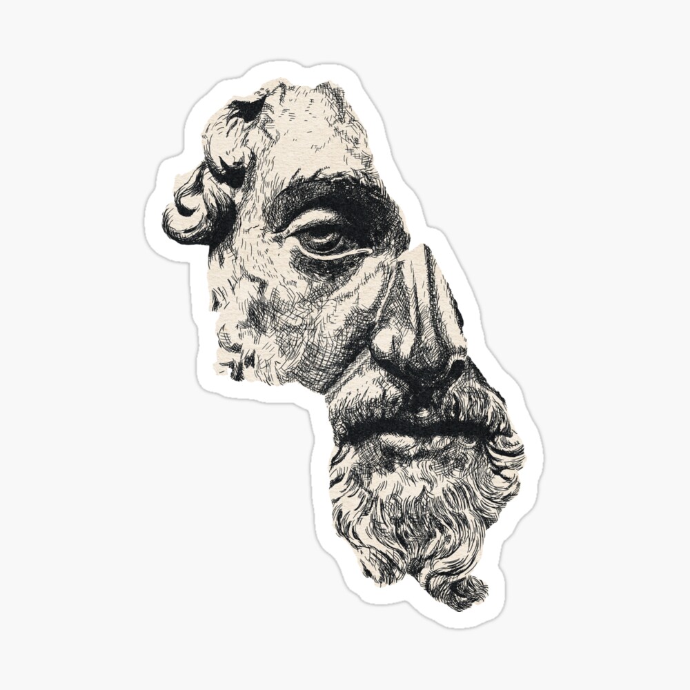MARCUS AURELIUS ANTONINUS AUGUSTUS / Ink - Dark Poster