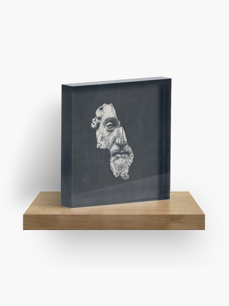 Thumbnail 1 of 5, Acrylic Block, MARCUS AURELIUS ANTONINUS AUGUSTUS / Ink - Dark designed and sold by danielcoulmann.