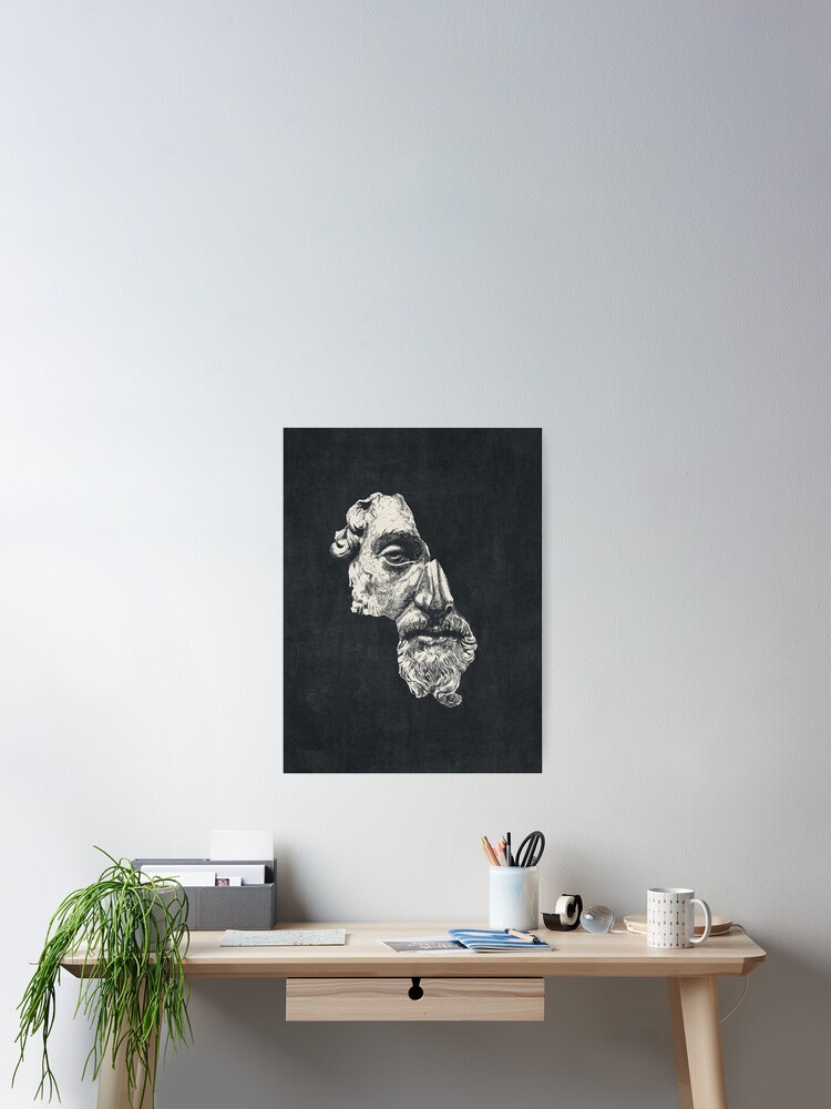 MARCUS AURELIUS ANTONINUS AUGUSTUS / Ink - Dark Poster