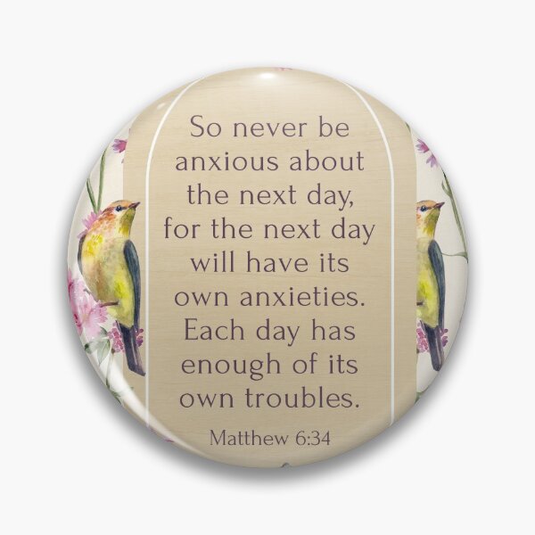 Item preview, Matthew 6:34 designed and sold by Paper Bee Gift Shop.