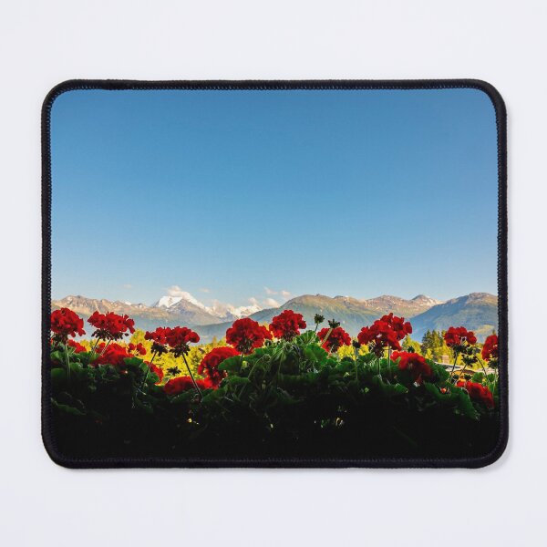 Item preview, Panoramic View over Mountain with Snow and Weisshorn with 4505 Meters High and with Flowers designed and sold by Mats Silvan.