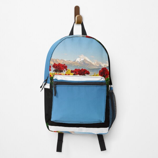 Item preview, Panoramic View over Mountain with Snow and Weisshorn with 4505 Meters High and with Flowers designed and sold by Mats Silvan.