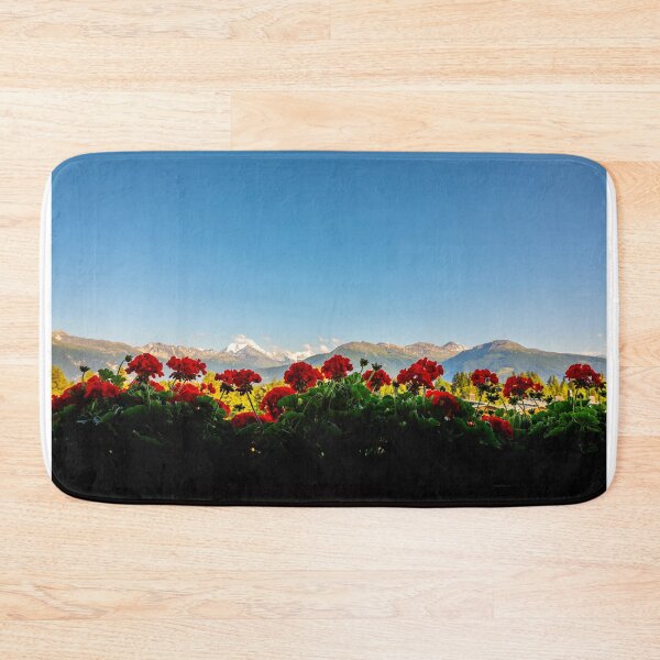 Item preview, Panoramic View over Mountain with Snow and Weisshorn with 4505 Meters High and with Flowers designed and sold by Mats Silvan.
