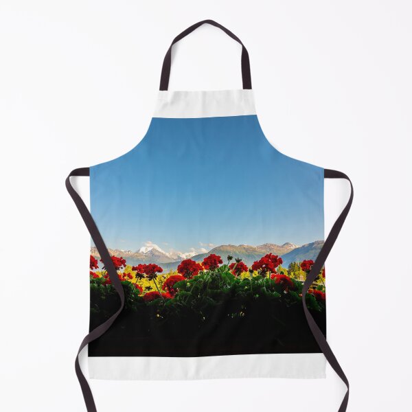 Item preview, Panoramic View over Mountain with Snow and Weisshorn with 4505 Meters High and with Flowers designed and sold by Mats Silvan.