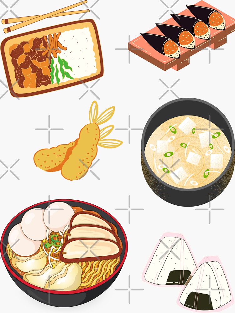 GIANT Bento Box Sticker Kawaii Vinyl Sticker Japanese Food Kawaii Food  Sticker Cute Art Japan Inspired Anime Sticker Anime Food 