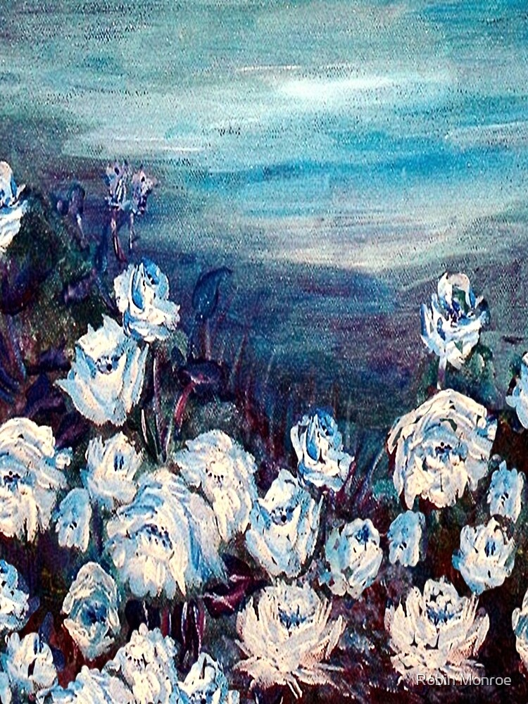 Thumbnail 3 of 3, Scarf, White Roses designed and sold by MyWeb.