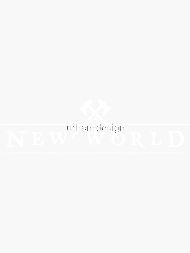 New World Logo Sticker For Sale By Urban Design Redbubble