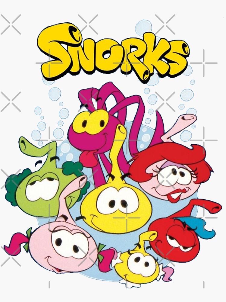 "Snorks 80s Cartoon Characters" Sticker for Sale by Designworld11
