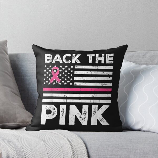 Aperçu de l'œuvre Back The Pink Ribbon Flag Breast Cancer Awareness T-Shirt créée et vendue par Dieter-Marshall.