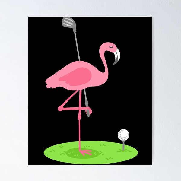 Item preview, Golf Flamingo Golfing Golfer designed and sold by Mealla.