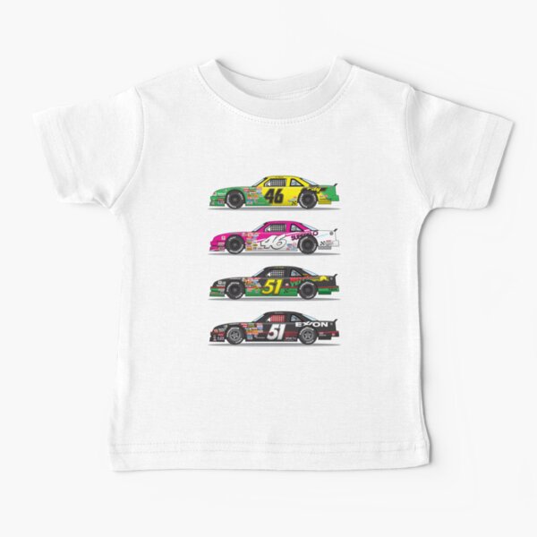 Days of Thunder Car Collection Art Illustration, Cole Trickle, Rowdy Burns Baby T-Shirt