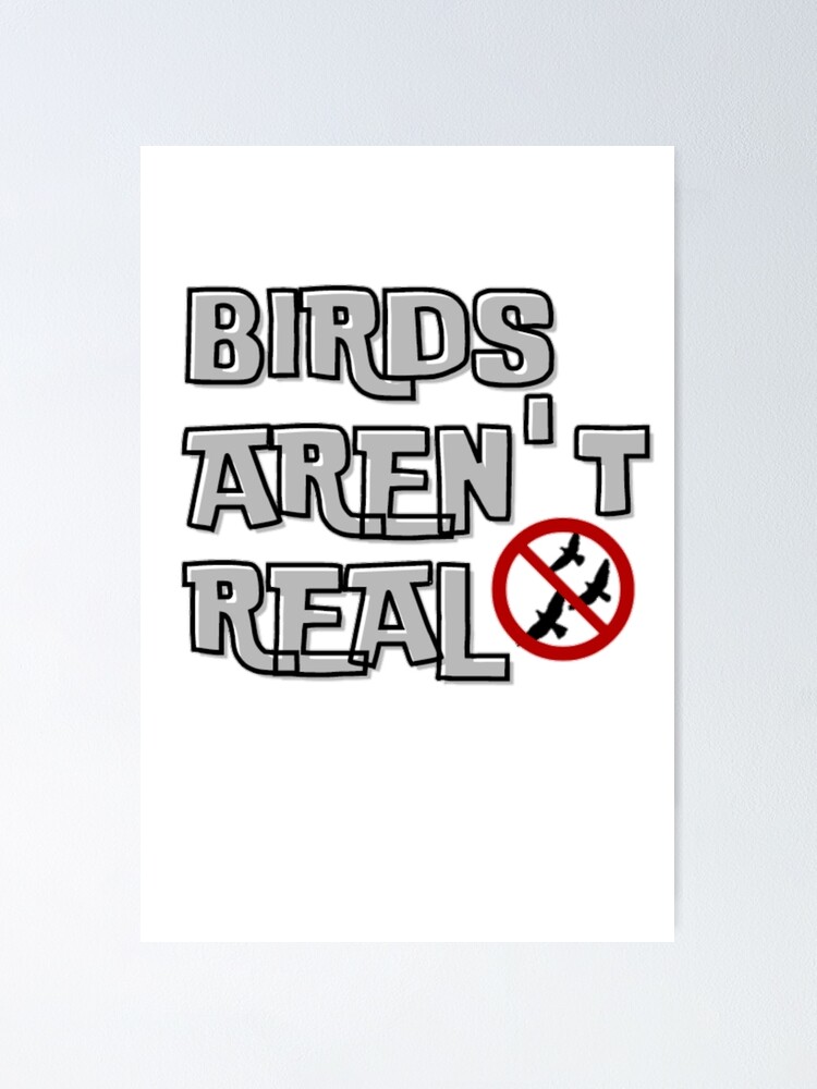 " Birds arent real, birdsarentreal" Poster for Sale by Heba44 | Redbubble