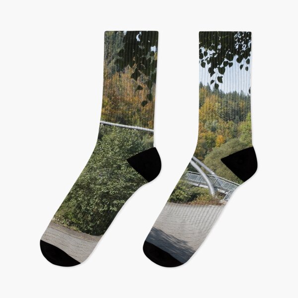 Item preview, Bridge on the Sola river in Wegierska Gorka (Bulwar). Autumn sunny day. designed and sold by Maurizio Fabbroni.