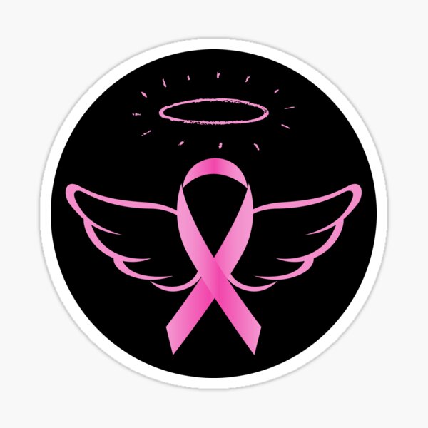 Breast Cancer Awareness- Pink Ribbon Angel Wings Sticker for Sale by  HDPrinting