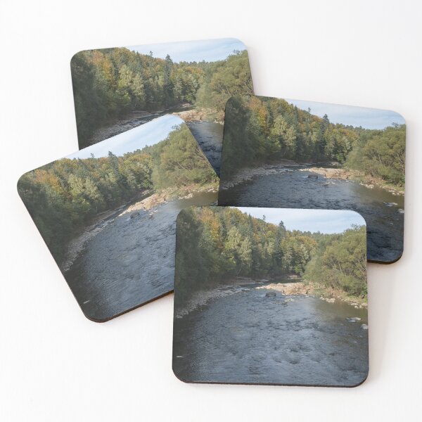 Item preview, View from the bridge on the Sola river in Wegierska Gorka (Bulwar). Autumn sunny day. designed and sold by Maurizio Fabbroni.