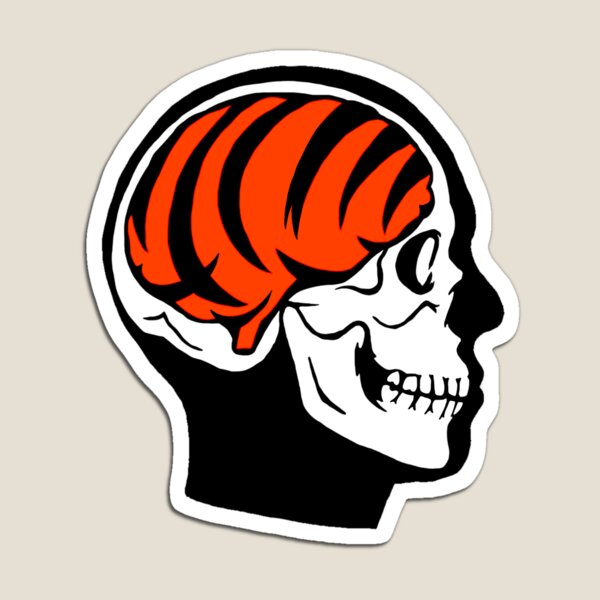 Bengals on the brain! Magnet for Sale by Joseph Goodberry