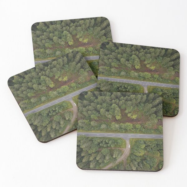 Item preview, Aerial view of a road through the Bavarian forest designed and sold by rhombusmoewe865.