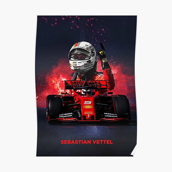 Sebastian Vettel Formula 1 poster Poster