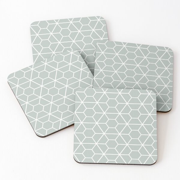 Item preview, Ice Crystal Facets // Sage Green designed and sold by The Wellington Boot.