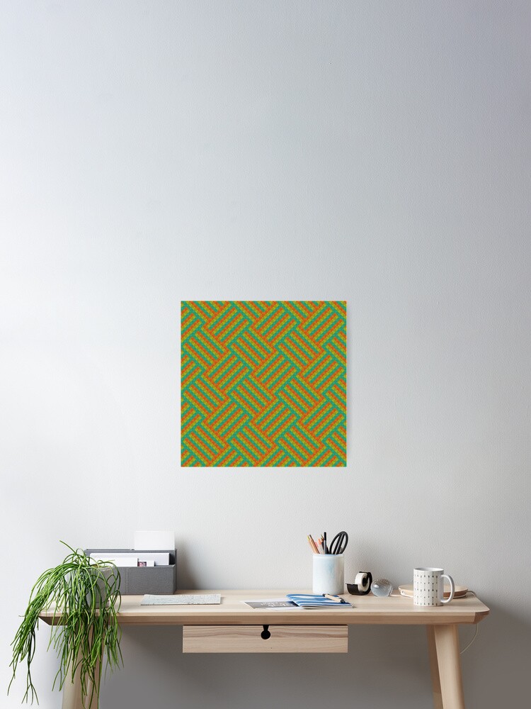 Thumbnail 2 of 3, Poster, Triangular Multicolor Textured Maze Design designed and sold by allnadine-08.