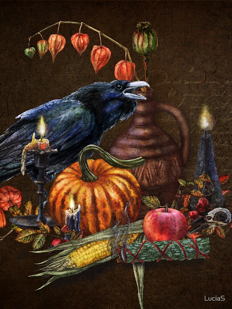 Thumbnail 5 of 5, Graphic T-Shirt, Samhain Raven designed and sold by LuciaS.