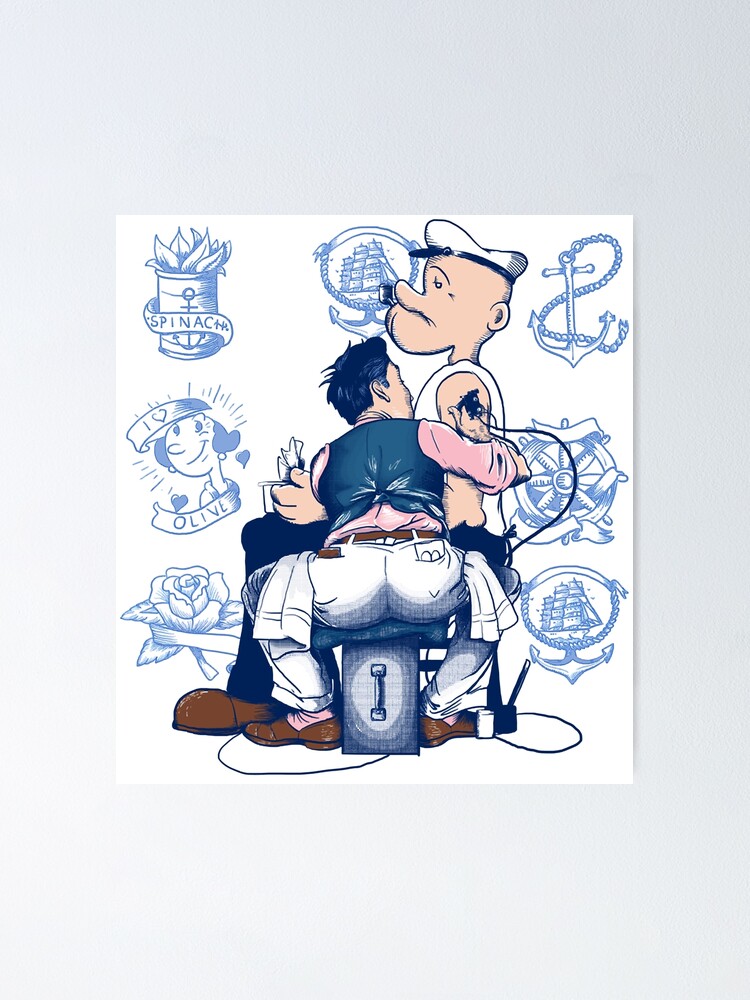 Popeye Tattoo by Eminence System on Dribbble