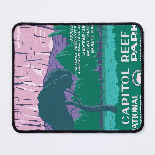 Capitol Reef National Park Vintage WPA Poster Mouse Pad