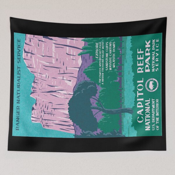 Item preview, Capitol Reef National Park Vintage WPA Poster designed and sold by JordanHolmes.
