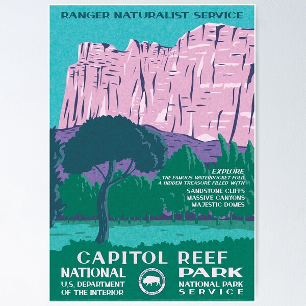 Item preview, Capitol Reef National Park Vintage WPA Poster designed and sold by JordanHolmes.