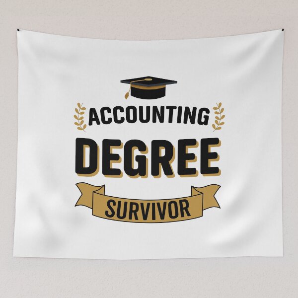 Item preview, Accounting Degree Survivor - Funny University Graduation designed and sold by VintagePathway.