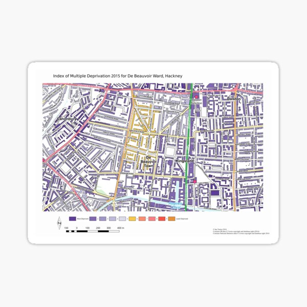 Item preview, Multiple Deprivation De Beauvoir ward, Hackney designed and sold by ianturton.