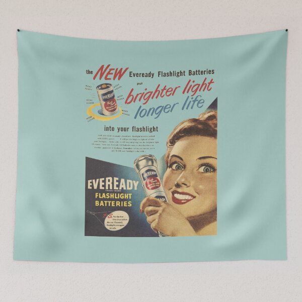 Item preview, FLASH LIGHT BATTERIES - ADVERT designed and sold by ThrowbackAds.