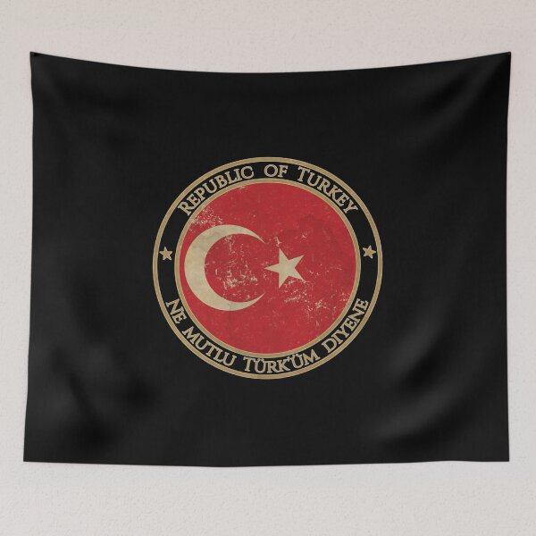 Item preview, Vintage Republic of Turkey Asia Asian Flag Gift Halloween Day, Thanksgiving, Christmas Day designed and sold by ShaunaCreveling.