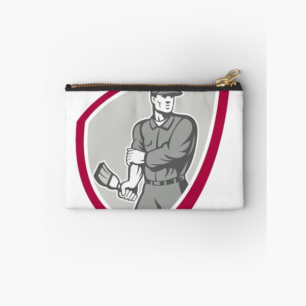Item preview, House Painter Holding Paintbrush Shield designed and sold by patrimonio.