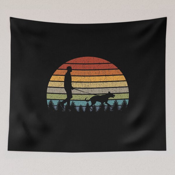 Item preview, Dog Walking Walker Pet Sitter Vintage Retro designed and sold by CuteDesigns1.
