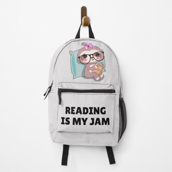 Item preview, Reading is my jam cute sloth kawaii reading a book for kids designed and sold by portrait4you.