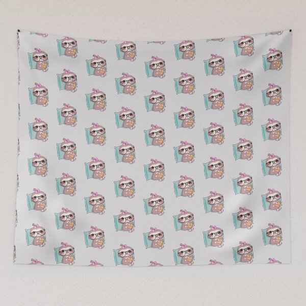 Item preview, Reading is my jam cute sloth kawaii reading a book for kids designed and sold by portrait4you.