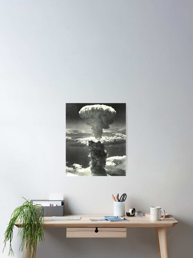 Moderne Impression sur Toile 100x40cm Image Tableau Decoration Murale Guerre bombe nucléaire champignon apocalypse Tableaux Decoratifs Muraux Chambre