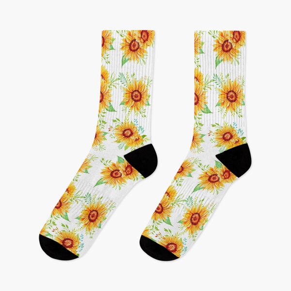 Item preview, Sunflower watercolor art summer cool background floral motif designed and sold by TheSeasonalYard.
