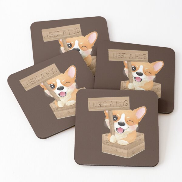 Item preview, I need a Hug - Cute little corgi dog designed and sold by Marie Young.