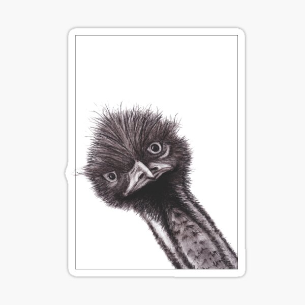 Item preview, Funny Little Emu designed and sold by doodlesbydodo.