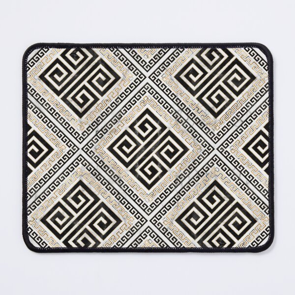 Item preview, Greek Meander - Greek Key Black and White Marble  designed and sold by k9printart.