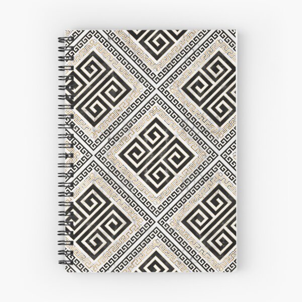 Item preview, Greek Meander - Greek Key Black and White Marble  designed and sold by k9printart.