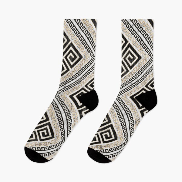 Item preview, Greek Meander - Greek Key Black and White Marble  designed and sold by k9printart.