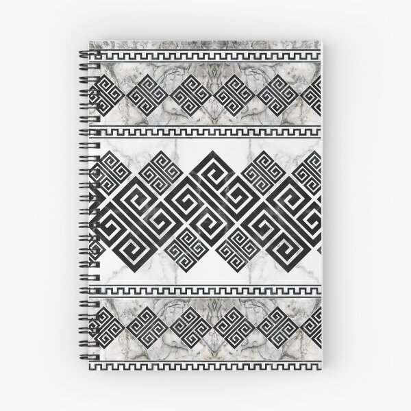 Item preview, Greek Meander - Greek Key Black and White Marble  designed and sold by k9printart.