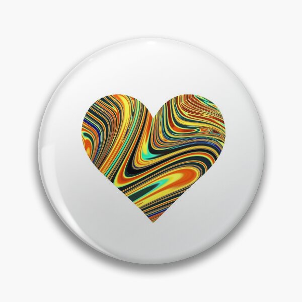 Item preview, Holographic Orange, Red and Blue Marble Chrome Heart Design designed and sold by PrettyPage.