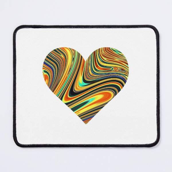 Item preview, Holographic Orange, Red and Blue Marble Chrome Heart Design designed and sold by PrettyPage.